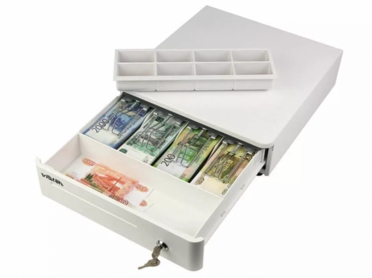 Денежный ящик VIOTEH HVC-09 push белый артикул HVC09_W белый