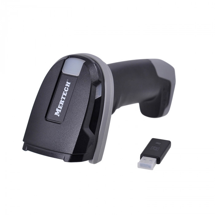 Cканер штрих-кода MERTECH CL-2410 BLE Dongle P2D USB Black с базой артикул 0021-6321                  