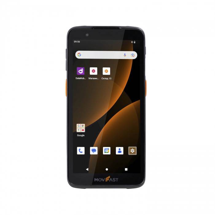 Комплект ТСД S55 Android 13, 4GB/64GB (крейдл без передачи, пист. рукоятка, чехол, стекло, ремешок) 
