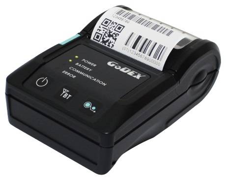 MX30, мобильный принтер этикеток, ширина печати 2,8", и/ф RS232, USB + Bluetooth 