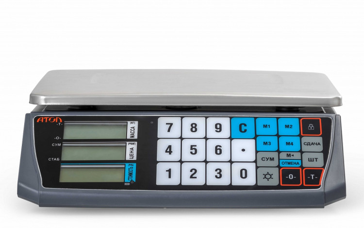 Весы торговые АТОЛ MARTA без стойки USB, лицензия FDU артикул 61839