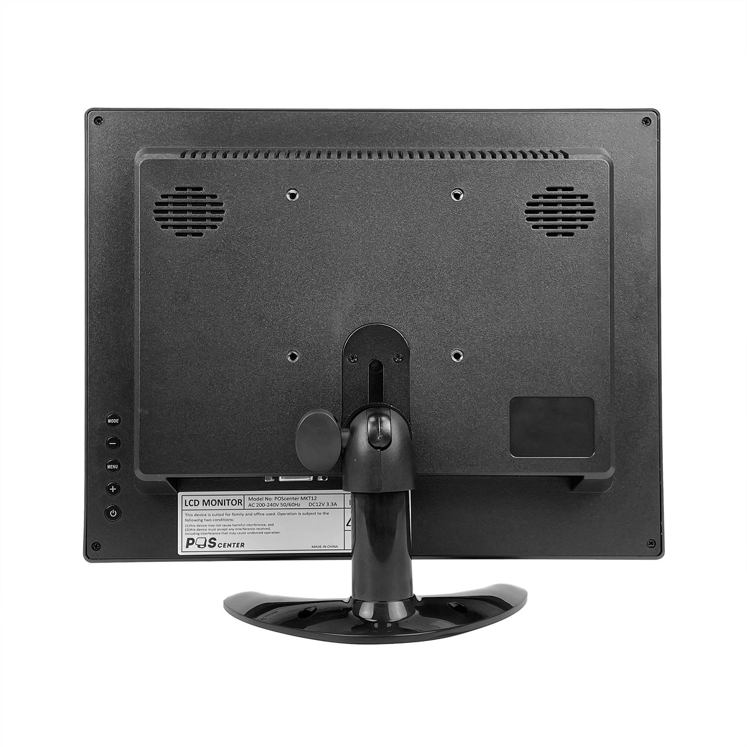 Монитор POScenter МКT12 (1024x768, VGA, 1.8 м, подставка), черный 