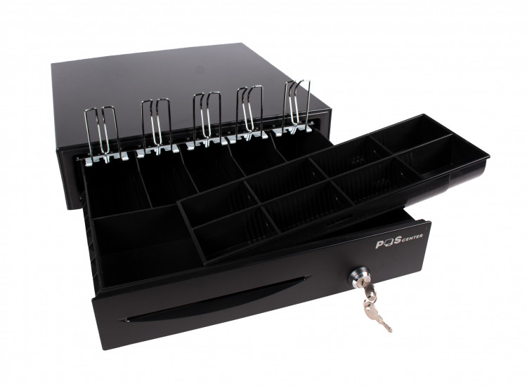 Денежный ящик POScenter 16E черный артикул 3303             распайка для 