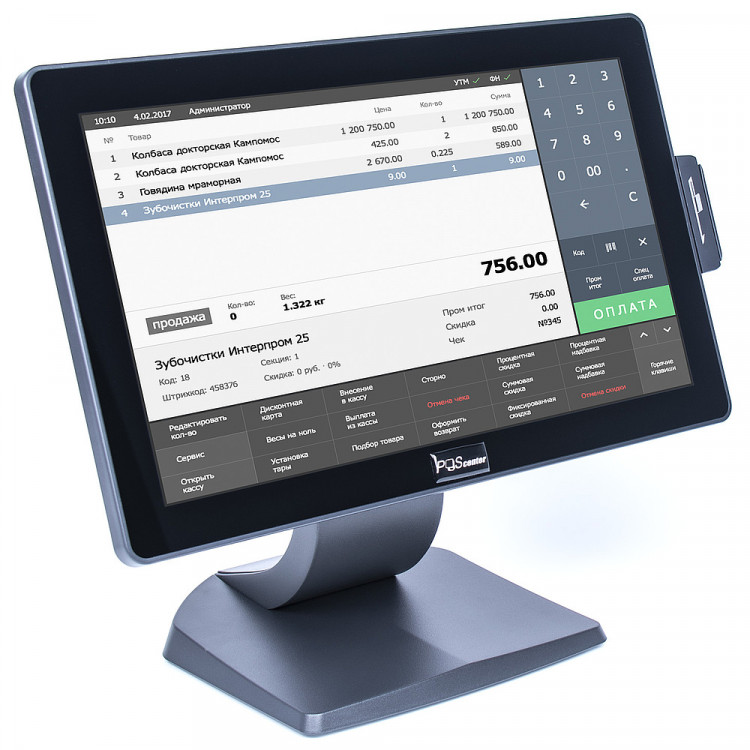 Сенсорный монитор POSCenter EVA-156 Lite с MSR артикул 5156                  