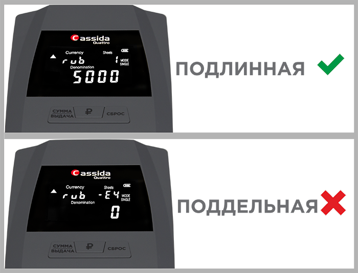 Автоматический детектор банкнот Cassida Quattro V 