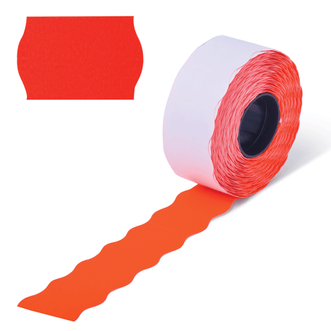 Клейкая лента  26*12 700 эт. волнистый край цветная артикул 0021-2162             красная             